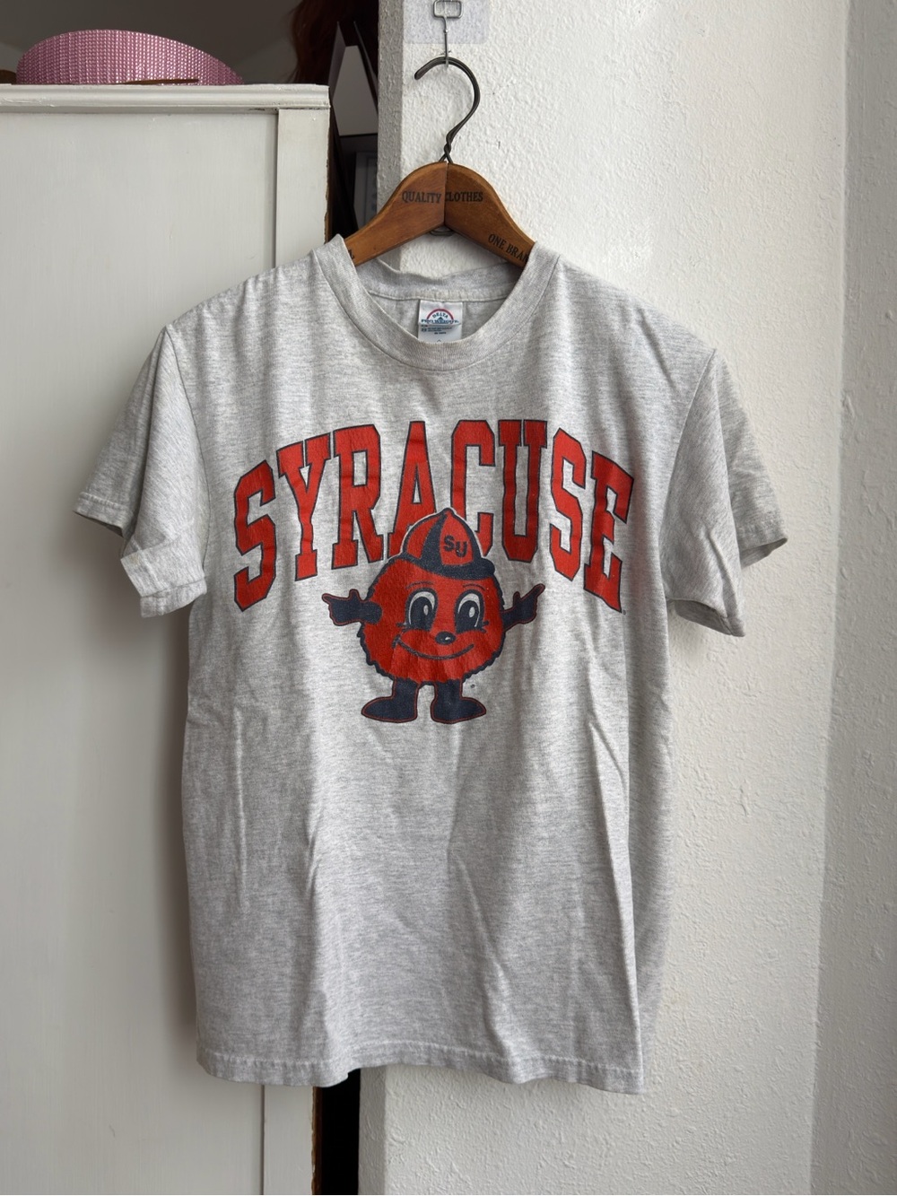Vintage 90s Delta Pro Weight Syracuse University Otto the Orange gray T-shirt